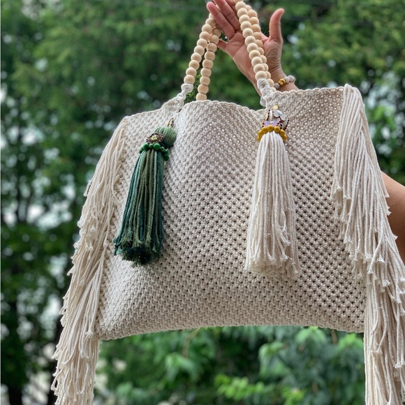 ▫️Handmade Macrame Fringes Bag▫️ - Picture 6 of 12